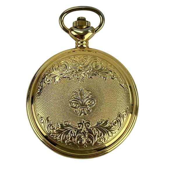 Vintage Majestron Gold Tone Pocket Watch - (Needs Battery) - Picture 1 of 5
